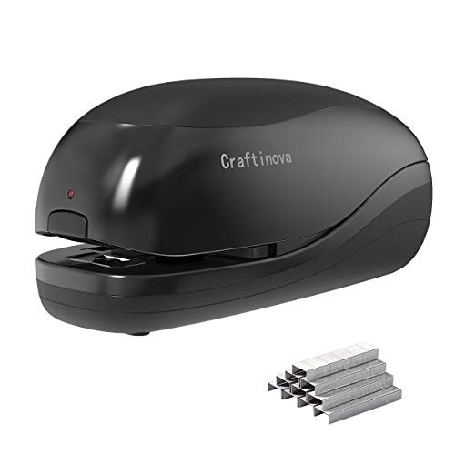 Craftinova Electric Stapler Including 2000 Staples and adaptersCan Store 210 Staples?25 Sheet Capacity?Black?