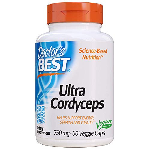 Doctors Best Ultra Cordyceps NonGMO Vegan Gluten Free Soy Free 60 Veggie Caps