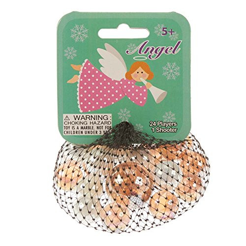 Mega Marbles ANGEL MARBLE NET 24 Player Marbles  1 Shooter