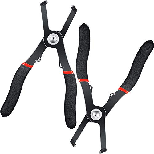 Chumia 2 Pieces 30 Degree Push Pin Removal Pliers Angled Push Pin Remover Pliers for Retainer Removal Anchor Trim Fasteners