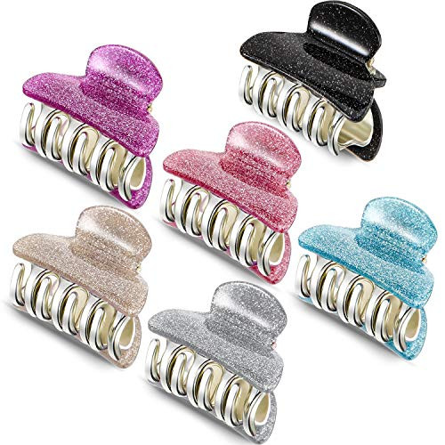 6 Pieces Small Plastic Hair Claw Clips Acrylic Claw Hair Clip Clamp Colorful Hair Jaw Clips for Girls and Women 6 Pieces Small Plastic Hair Claw Clips Acrylic Claw Hair Clip Clamp Colorful Hair Jaw Clips for Girls and Women