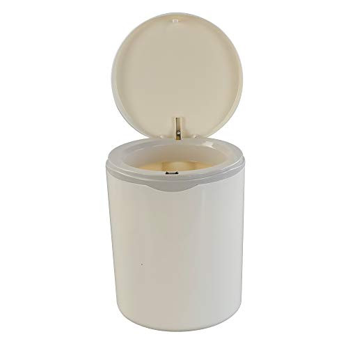 Vababa 2 L05 Gallon Tiny Waste Can PushButton Trash Can White