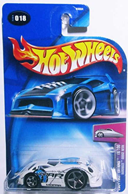 Mattel Hot Wheels 2004 First Editions 1:64 Scale White Hardnoze Dodge Neon Die Cast Car #018 by Mattel