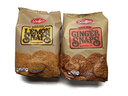 Stauffers 2pack Snaps Cookies Variety Ginger Snaps  Lemon Snaps 14 Oz Bags 1 of Each