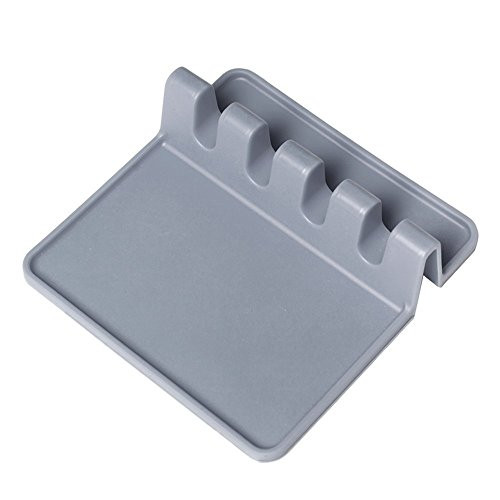 Nieeweiy Kitchen Silicone Utensil RestSilicone Kitchen Utensil Ladle Spoon Holder Utensils Holders for Kitchen Counter or Stove Top Drip Catcher for Resting Cooking