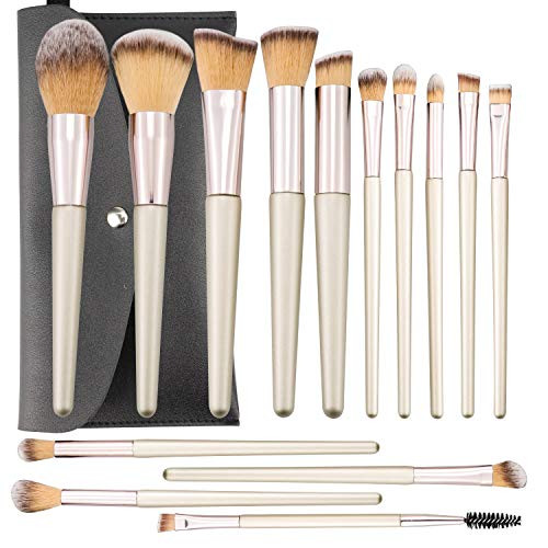 MOCOPO 14Pcs Makeup Brush Set Professional Kabuki Foundation Face Eyeshadow Eyeliner Lip Powder Blending Cosmetic Brushes with Case MOCOPO 14Pcs Makeup Brush Set Professional Kabuki Foundation Face Eyeshadow Eyeliner Lip Powder Blending Cosmetic Brushes with Case