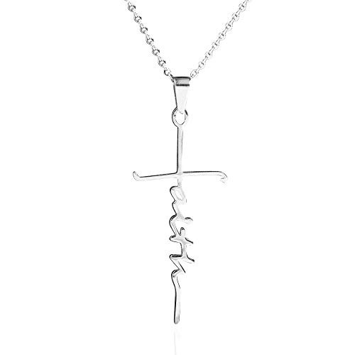 925 Sterling Silver Faith Pendant Necklace for Women 18 inches silver 925 Sterling Silver Faith Pendant Necklace for Women 18 inches silver
