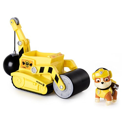 Paw Patrol Rubble's Steam Roller Construction Vehicle with Rubble Figure