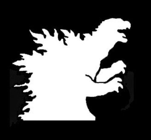 Makarios LLC Godzilla JDR Decal Vinyl Sticker Cars Trucks Vans Walls Laptop MKR White 55 x 55 inMKR148 Makarios LLC Godzilla JDR Decal Vinyl Sticker Cars Trucks Vans Walls Laptop MKR White 55 x 55 inMKR148