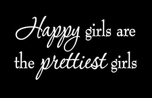 Makarios LLC Happy Girls Are Prettiest Decal Vinyl Sticker Cars Trucks Vans Walls Laptop MKR WHITE 3 x 55 INMKR190 Makarios LLC Happy Girls Are Prettiest Decal Vinyl Sticker Cars Trucks Vans Walls Laptop MKR WHITE 3 x 55 INMKR190