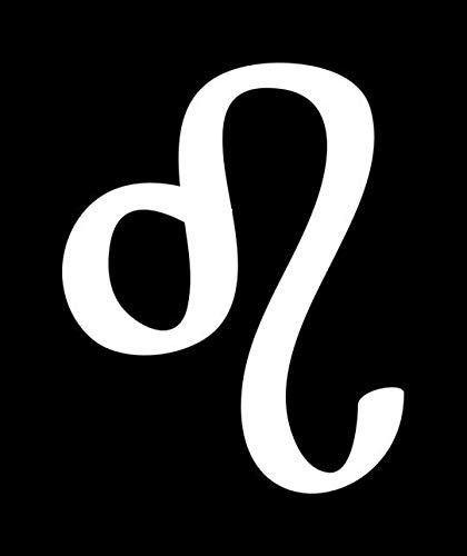 Makarios LLC Leo Zodiac Decal Vinyl Sticker Cars Trucks Vans Walls Laptop MKR White 55 x 425MKR358