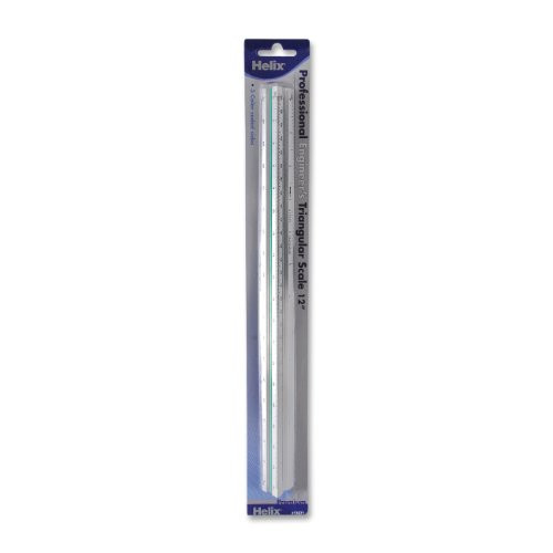Helix Professional Engineer's Metal Triangular Scale 12 Inch / 30cm (13371)