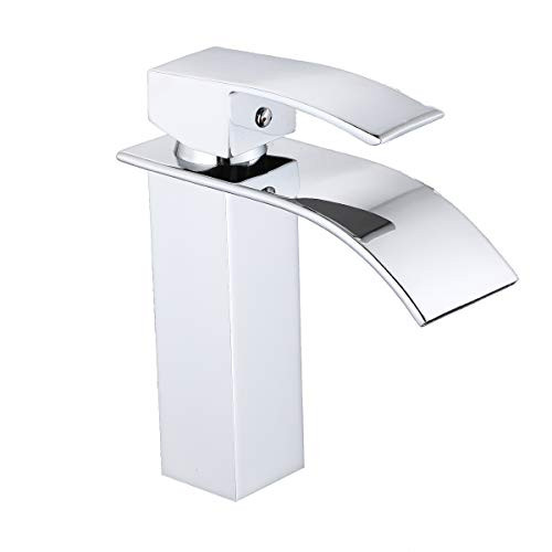 inginuity time Chrome Bathroom Faucet Waterfall Single Handle Single Hole Bathroom Sink Faucet Washbasin FaucetFA7621