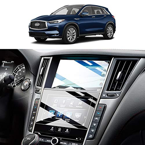 Screen Protector Foils for 2019 2020 QX50 Interior Center Stack Navigation Display Tempered Glass 9H Hardness AntiExplosion  Scratch HD Clear Infiniti GPS LCD Protective Film