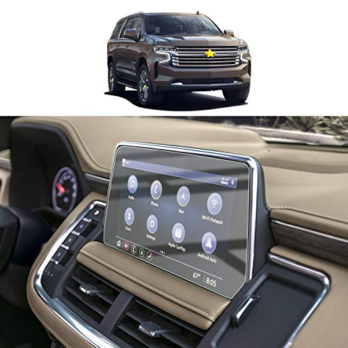 2 Packs PET Plastic Screen Protector for 2021 Tahoe Suburban Infotainment 3 Plus System 102In Navigation High Clarity AntiGlare Chevrolet GPS Touch PET Plastic Protective Film