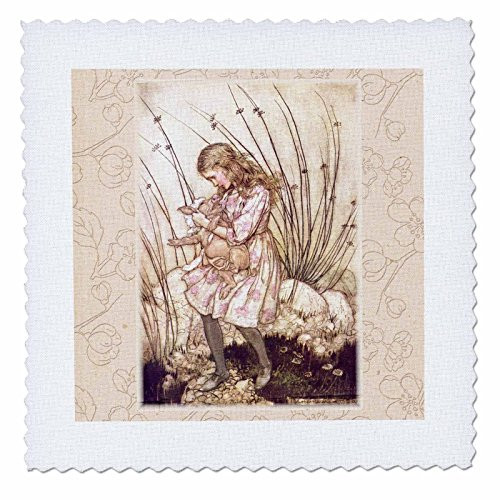 3dRose qs_110242_1 Alice Holds Pig Alice in Wonderland Vintage-Quilt Square, 10 by 10-Inch 3dRose qs_110242_1 Alice Holds Pig Alice in Wonderland Vintage-Quilt Square, 10 by 10-Inch