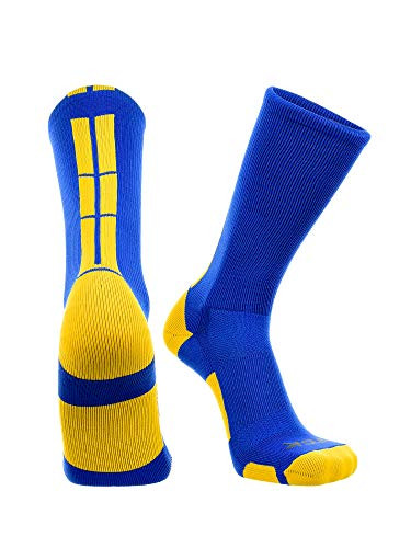 TCK Baseline 30 Athletic Crew Socks RoyalGold Large