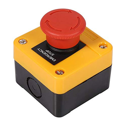 Garosa 660v 10a Emergency Switch Button Plastic Shell Metal Red Mushroom Sign Emergency Stop Push Button Switch Station