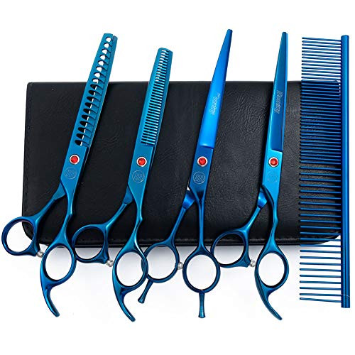 Moontay Professional Dog Grooming Scissors Set 7 Inch8 Inch Pet Grooming Scissors Chunkers Shears for Dog Curved Dog Grooming Scissors Thinning Shears for Dog with Grooming Comb Moontay Professional Dog Grooming Scissors Set 7 Inch8 Inch Pet Grooming Scissors Chunkers Shears for Dog Curved Dog Grooming Scissors Thinning Shears for Dog with Grooming Comb