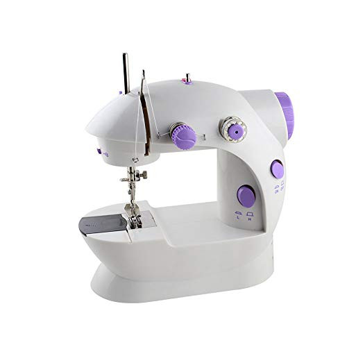 RZChome Portable Mini Sewing Machine Easy to Use for Beginners Speed Double Thread with Foot Pedal Handheld Sewing Embroidery Machine Straight Sewing