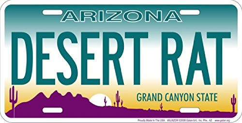 Signs 4 Fun Arizona Desert Rat License Plate