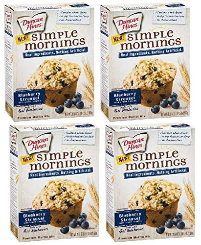 Duncan Hines Simple Mornings Muffin Mix  Blueberry Streusel  205 oz  2 CT Pack of 2