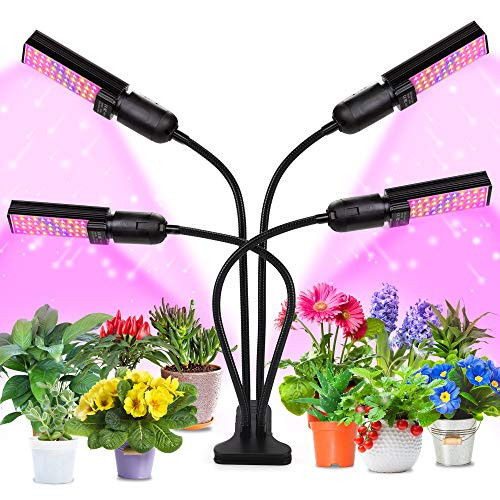 LED Grow Light for Plants  Upgraded Version 80 LED Lamps with Full Spectrum  Red Blue Spectrum 3912H Timer 10 Dimmable Level Adjustable Gooseneck