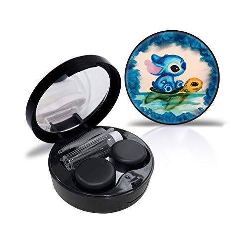 Stitch Contact Lens Case Cute Contact Lens Travel Case Contact Lens Case Container Holder Storage Box Portable Contact Lens Travel Kits