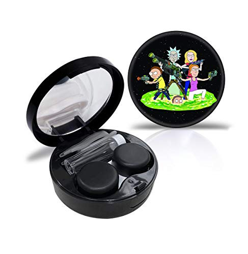Morty and Rick Contact Lens Case Cute Contact Lens Travel Case Contact Lens Case Container Holder Storage Box Portable Contact Lens Travel Kits