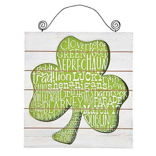 Fun Express - St Patrick's Wood Wall Hanging for St. Patrick's Day - Home Decor - Decorative Accessories - Wall Decor - St. Patrick's Day - 1 Piece