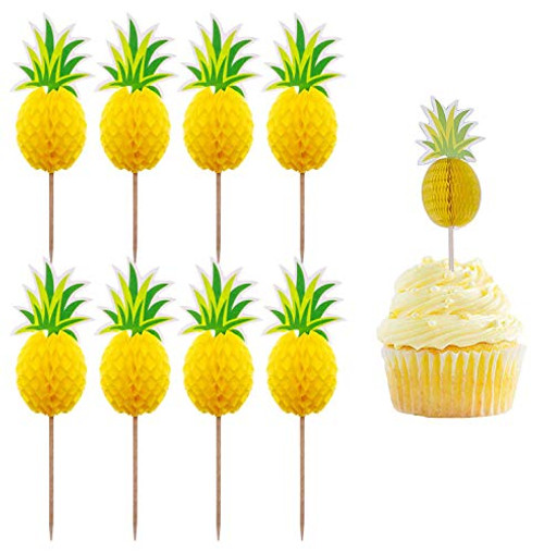 100 Pcs 3D Pineapple Cupcake Toppers Cocktail Picks Fruit Picks Cake Decoration for Luau Hawaii Birthday Wedding Beach Party Pineapple 100 Pcs 3D Pineapple Cupcake Toppers Cocktail Picks Fruit Picks Cake Decoration for Luau Hawaii Birthday Wedding Beach Party Pineapple