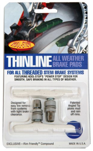 Kool Stop Thinline Threaded Brake Pad White
