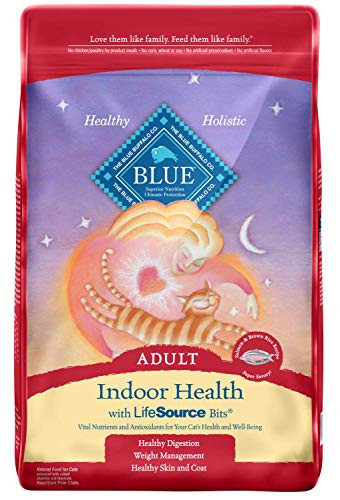 Blue Buffalo Indoor Health Natural Adult Dry Cat Food Salmon  Brown Rice 15lb