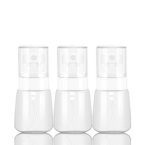Travel Spray Bottle 1oz UUJOLY 30ml Fine Mist pump Bottle Clear Empty Portable Refillable Containers Makeup for Essential Oil Emulsion Perfume Cosmetic Skincare Lotion clear3Pcs