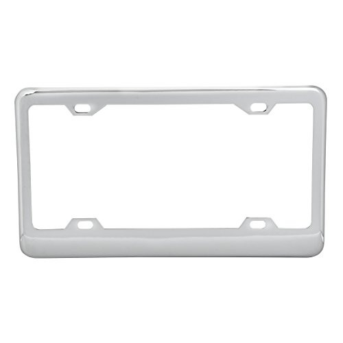 Grand General 60050 Chrome Plain License Plate Frame with 4 Holes