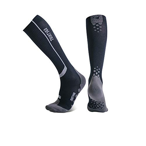 Thirty48 Graduated 2030mmHg Elite Compression Socks for Performance  Recovery Best for Running Shin Splints LXL US Women 1114  US Men 913 1 Pair BlackGrey