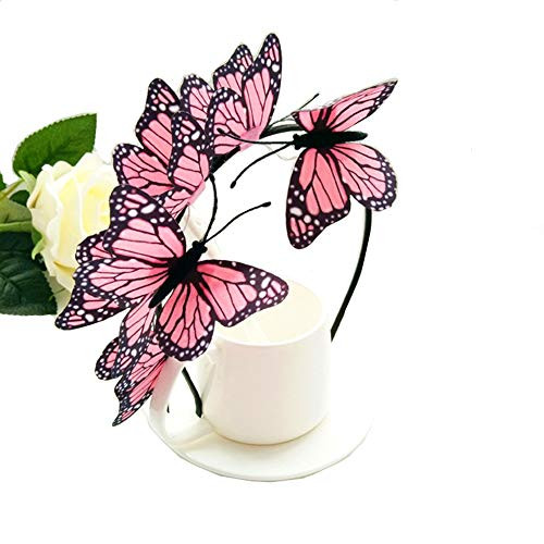 Butterflies Headband Hair Accessories Headpiece for Ladies and Women Wedding or Party Performance Pink Butterflies Headband Hair Accessories Headpiece for Ladies and Women Wedding or Party Performance Pink