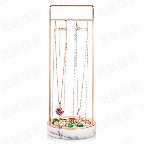 EASEART Jewelry Holder Organizer Metal Necklace Holder Jewelry Stand Display for Necklaces Bracelet Earrings Ring White EASEART Jewelry Holder Organizer Metal Necklace Holder Jewelry Stand Display for Necklaces Bracelet Earrings Ring White