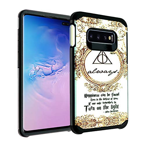 Deathly Hallows Galaxy S10 Plus Case DURARMOR Dual Layer Hybrid Shockproof Slim Fit Armor Case Cover for Galaxy S10 Plus Always