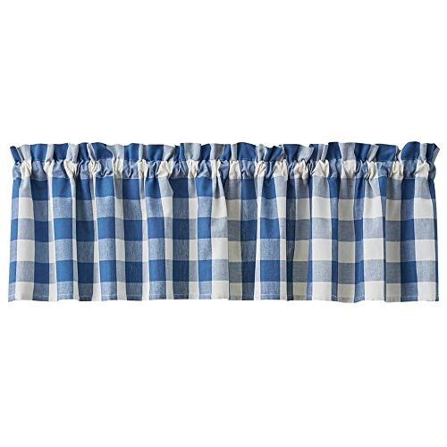 Park Designs Buffalo Check Valance 14 L  China Blue
