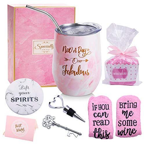 Yorktend Not a Day Over Fabulous Wine Tumbler Cute Birthday Gifts for Women Funny Birthday Wine Gifts Ideas for Her Friend BFF Mom Grandma Wife Daughter Sister Aunt Coworker Yorktend Not a Day Over Fabulous Wine Tumbler Cute Birthday Gifts for Women Funny Birthday Wine Gifts Ideas for Her Friend BFF Mom Grandma Wife Daughter Sister Aunt Coworker