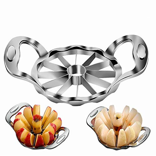 Apple Corer And Slicer Apple Slicer Corer Tool?UPGRADED REINFORCED?12 Ultra Sharp Stainless Steel Core removerBlooming Onion Cutter Pear Divider Wedger Metal Decorer For Large Fruit