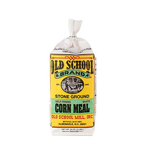 Authentic Old School Brand Stone Ground SelfRising White Cornmeal 2 Pound Bag Made with NONGMO Select North Carolina White Corn Authentic Old School Brand Stone Ground SelfRising White Cornmeal 2 Pound Bag Made with NONGMO Select North Carolina White Corn