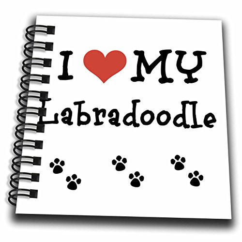 3dRose db_183667_3 I Love My Labradoodle Mini Notepad, 4" x 4"
