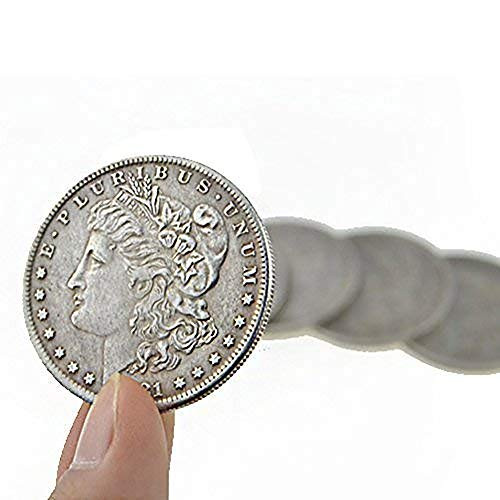Enjoyer Steel Morgan Dollar (3.8cm Dia) Coin Magic Tricks Appearing/Disappearing Magic Coins Magician Props Stage Accessories,10 Pcs/Lot