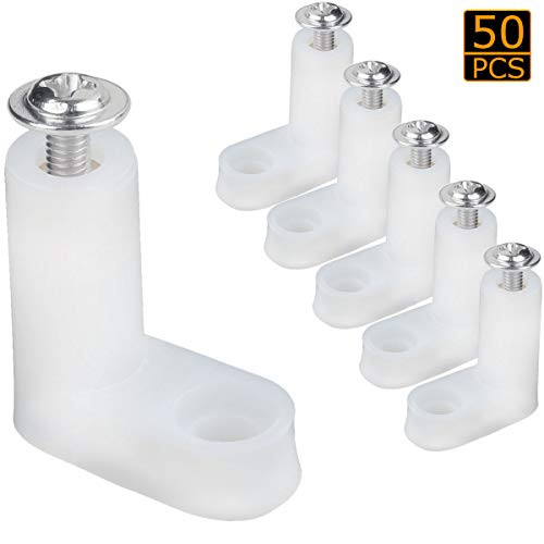 STARVAST Game Console Motherboard Plastic Mounting Feet Pack of 50 L Type PCB Fixed Standoffs PCB Circuit Board Insulated Spacer with 100pcs Screws