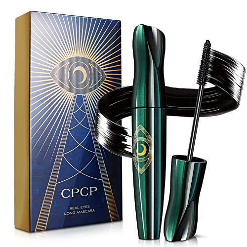 Natural Waterproof Lash Mascara Black 4D Silk Fiber Eyelash Mascara Makeup Lengthening and Thick No Clumping Smudgeproof LongLasting Voluminous Eyelashes Dramatic Extension Makeup Kit Eye Lash