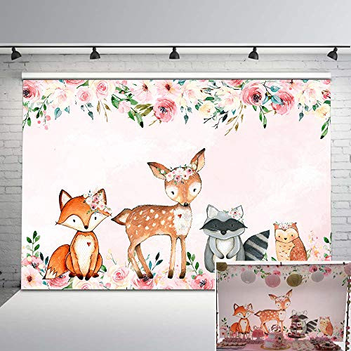 Mocsicka 5x3ft Pink Boho Girl Woodland Animals Backdrop Floral Woodland Baby Shower Photo Background Girl Woodland Birthday Vinyl Backdrops Woodland Safari Baby Shower Birthday Decorations Mocsicka 5x3ft Pink Boho Girl Woodland Animals Backdrop Floral Woodland Baby Shower Photo Background Girl Woodland Birthday Vinyl Backdrops Woodland Safari Baby Shower Birthday Decorations