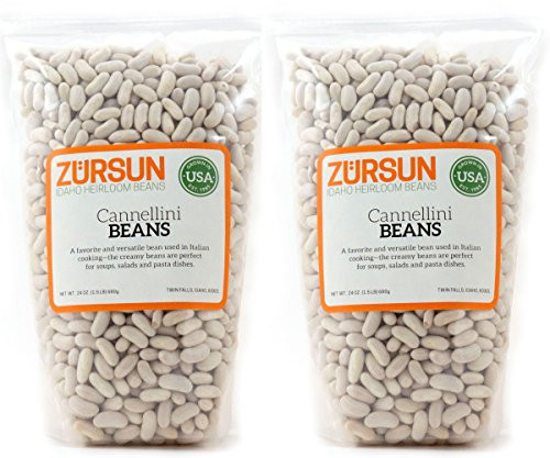 Zursun Heirloom Dry Cannellini Beans 24 oz each 2Pack