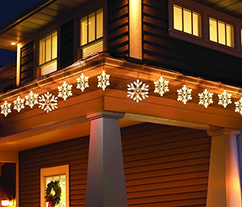 Holiday Time Clear Snowflake Icicle Christmas Lights Set 6 6 Count White Wire Holiday Time Clear Snowflake Icicle Christmas Lights Set 6 6 Count White Wire